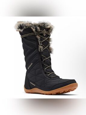 Columbia Minx Mid III Waterproof Winter Boots Sz 5 Wide EU 36 New In Box Black